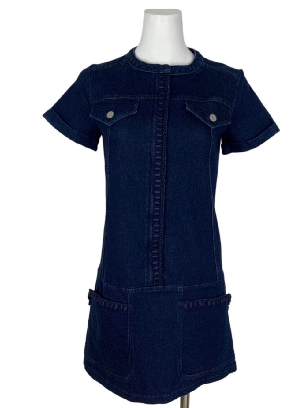 See by Chloe Denim Shift Dress 38 US 6 Indigo Mini